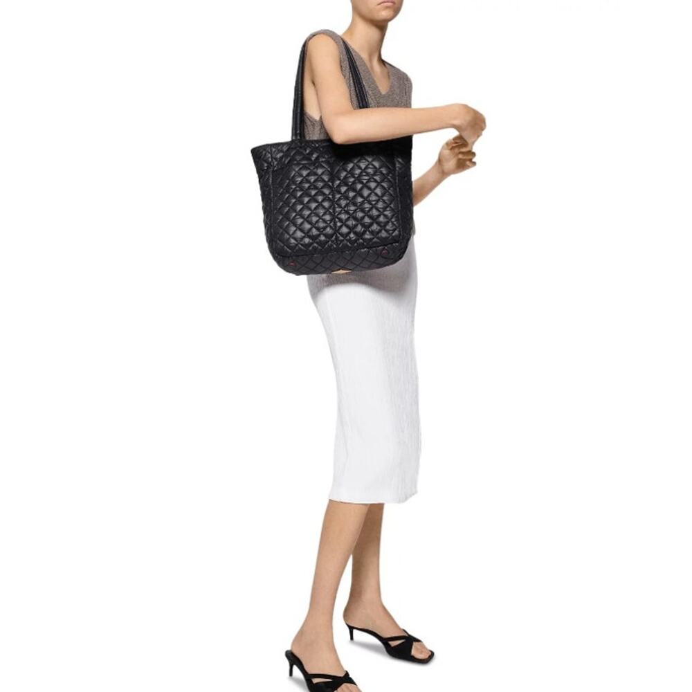 MZ Wallace Small Black Metro Quatro Quilted Tote
